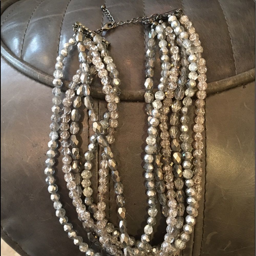 Gorgeous Multiple Silver Graystrand Necklace! - image 7